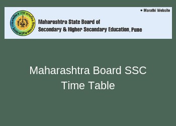 Maharashtra Board SSC Time Table 2019
